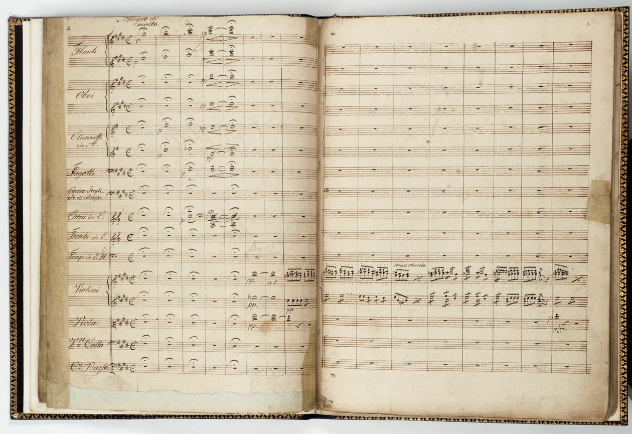 Rukopisná partitura "Snu noci svatojánské" od Felixe Mendelssohna od Felix Bartholdy Mendelssohn