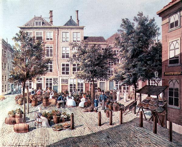 Malý zeleninový trh v Haagu od Felix Bartholdy Mendelssohn