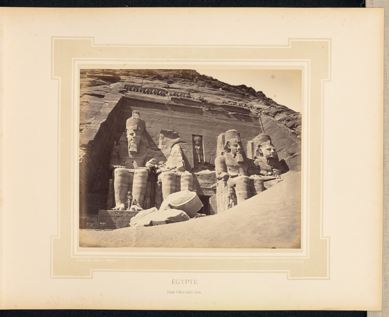 Egypt: chrám v Abú Simbelu, Núbie od Félix Bonfils