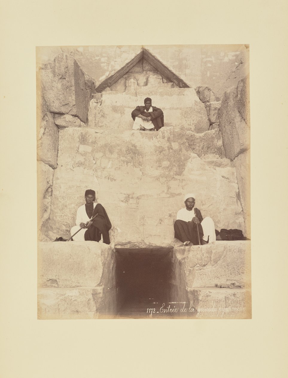 Vstup do Velké pyramidy od Félix Bonfils