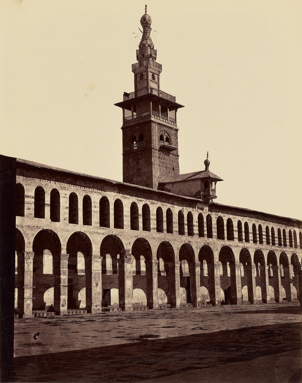 Minaret nevěsty - Damašek od Félix Bonfils