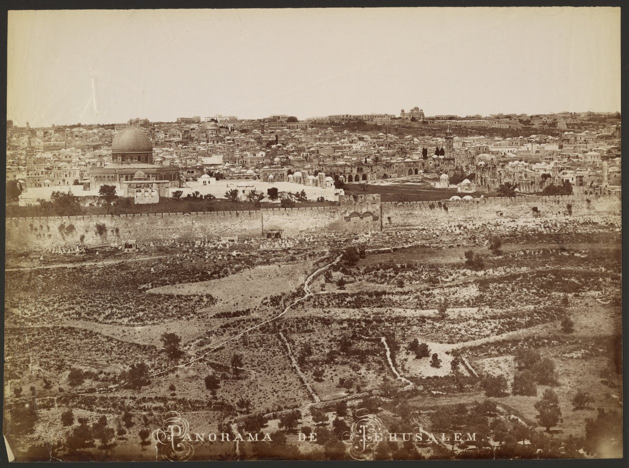 Panorama Jeruzaléma od Félix Bonfils