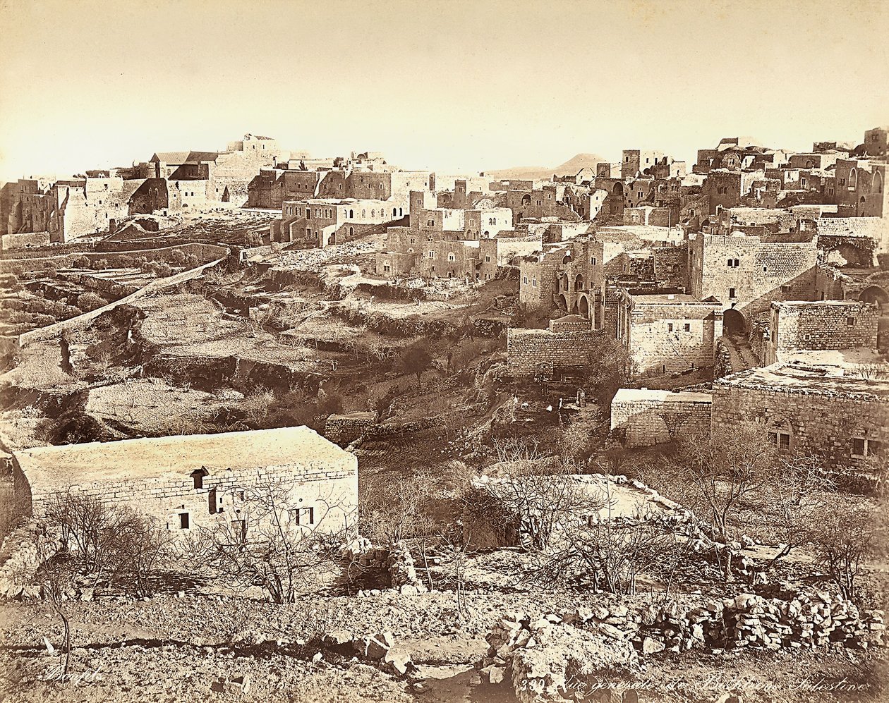 Panoramatický pohled na Betlém, Izrael od Félix Bonfils