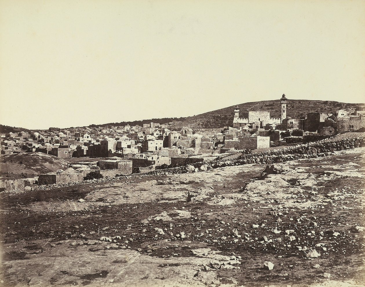 Panoramatický výhled na Hebron od Félix Bonfils