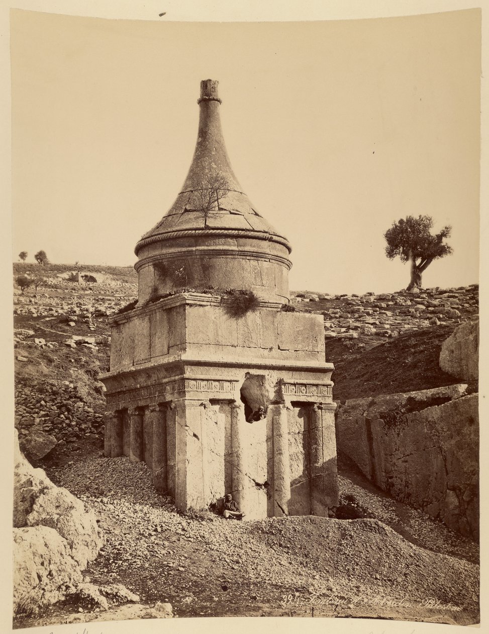 Absalomova hrobka, Palestina od Félix Bonfils