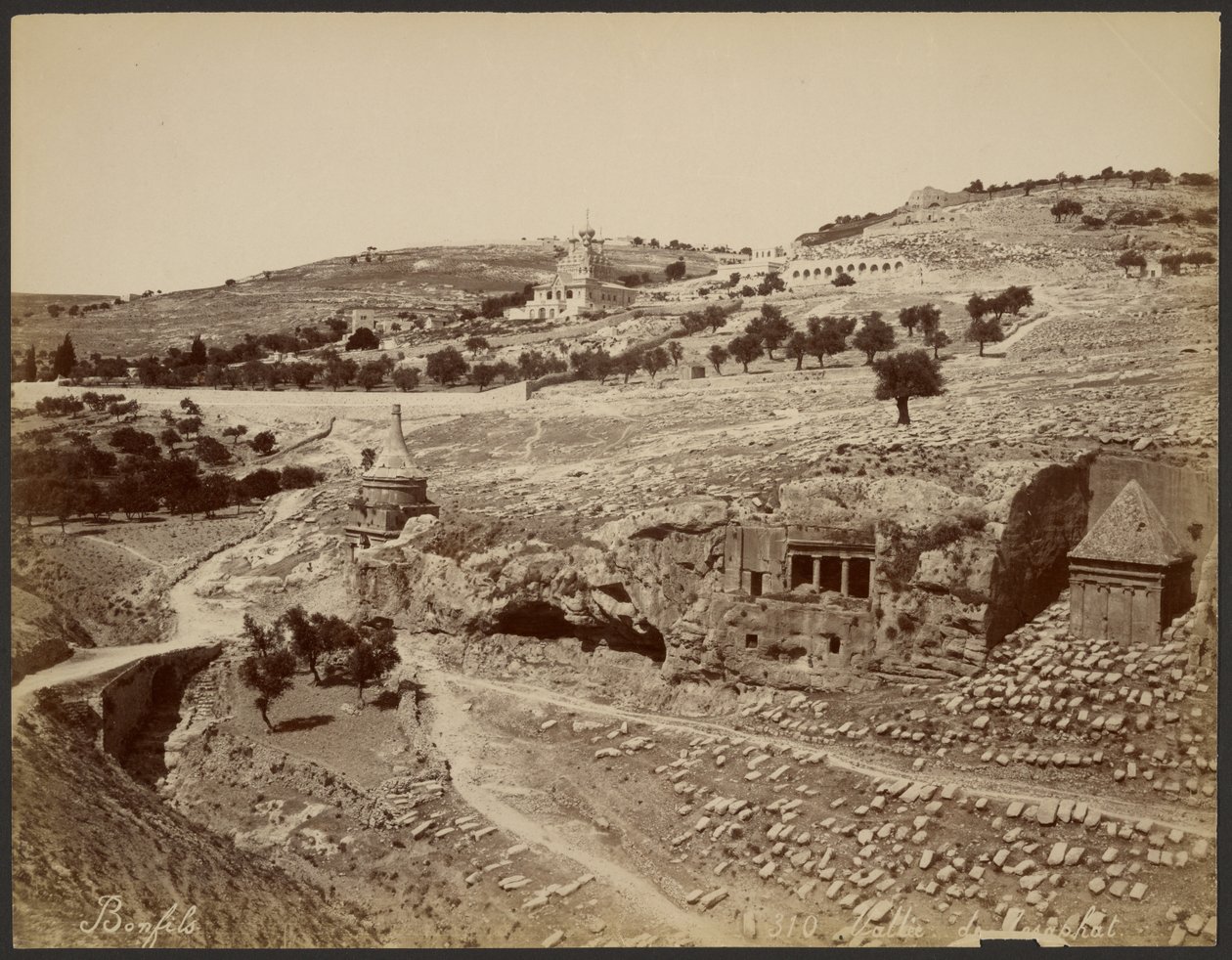 Údolí Josafat od Félix Bonfils