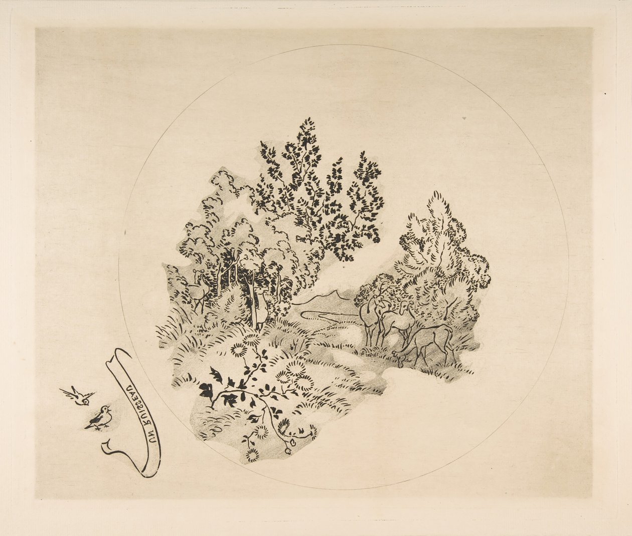 Dekorace na talíř: A Stream, 1870. od Felix Bracquemond