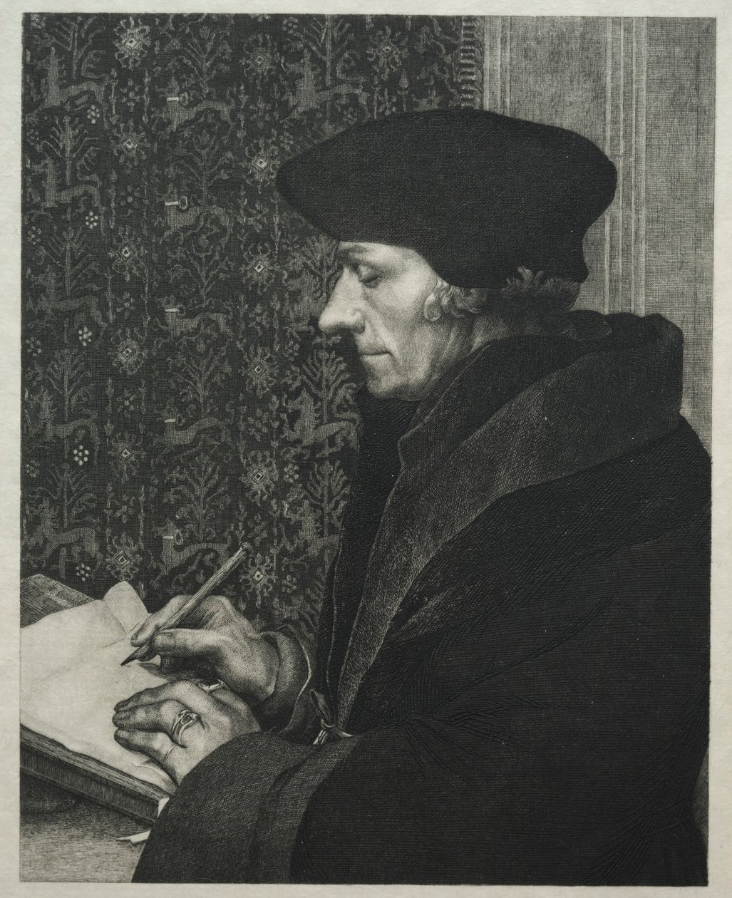 Erasmus, po Holbeinovi, 1863. od Felix Bracquemond