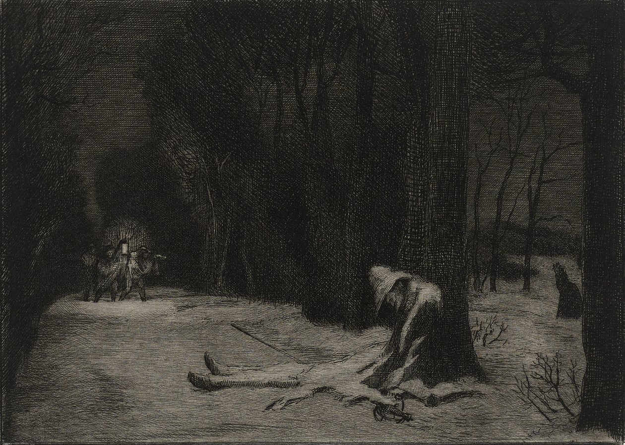 La Mort de Matamore (lept) od Felix Bracquemond