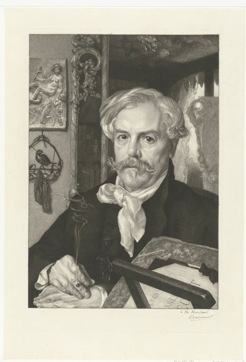 Portrét autora Edmonda de Goncourt Portrét Edmonda de Goncourt od Felix Bracquemond