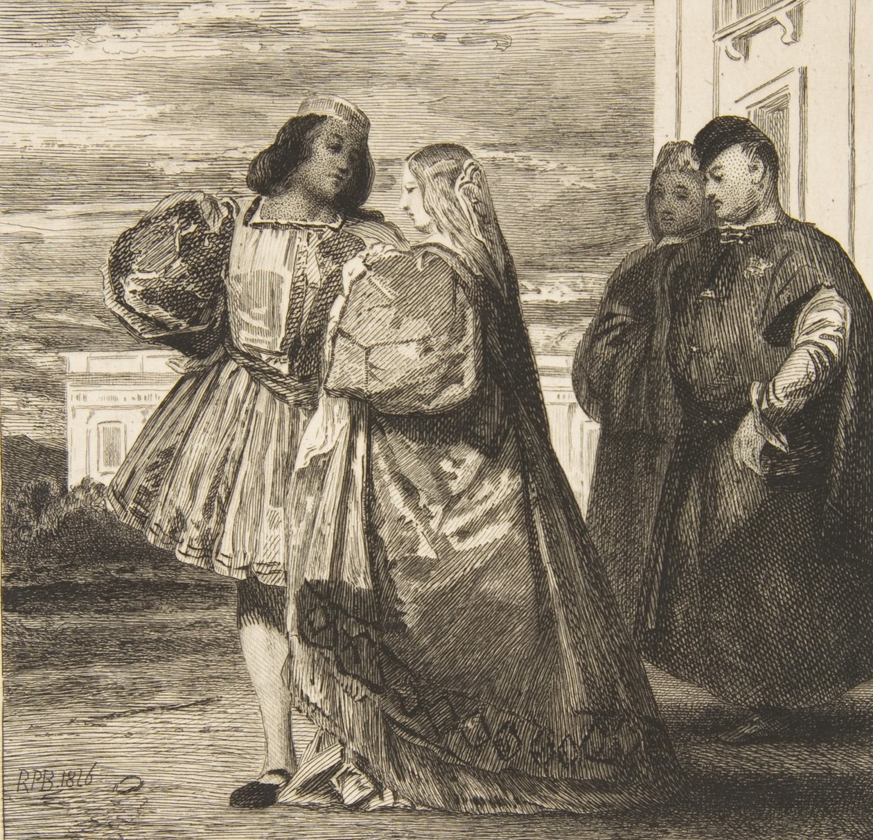 Benátská promenáda Benátská promenáda, 1863. od Felix Bracquemond