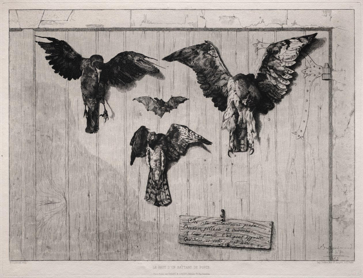 The Top of the Swing-Door, 1852 vytištěno 1865. od Felix Bracquemond