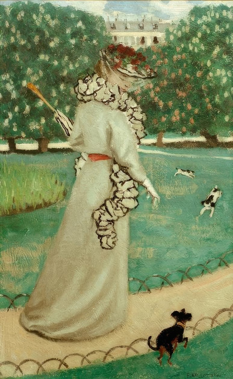 V Lucemburských zahradách od Felix Edouard Vallotton