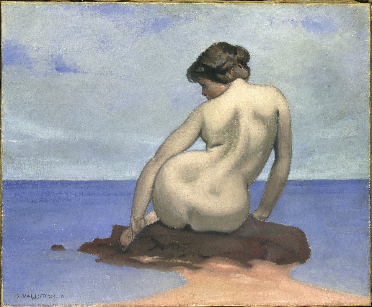 Lapač sedící na skále, 1910. od Felix Edouard Vallotton