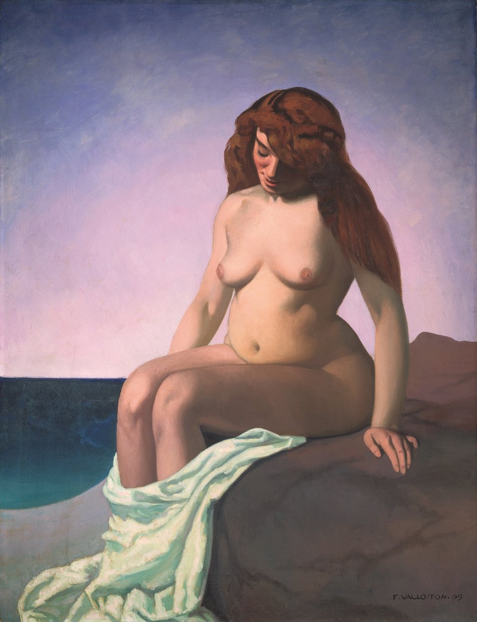 Koupání u skály, 1909 od Felix Edouard Vallotton