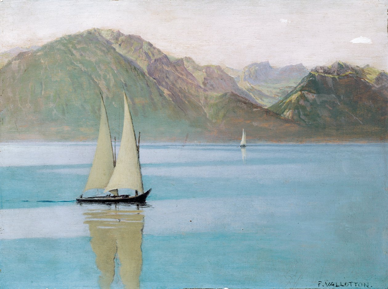 Loď na Ženevském jezeře, 1892 od Felix Edouard Vallotton