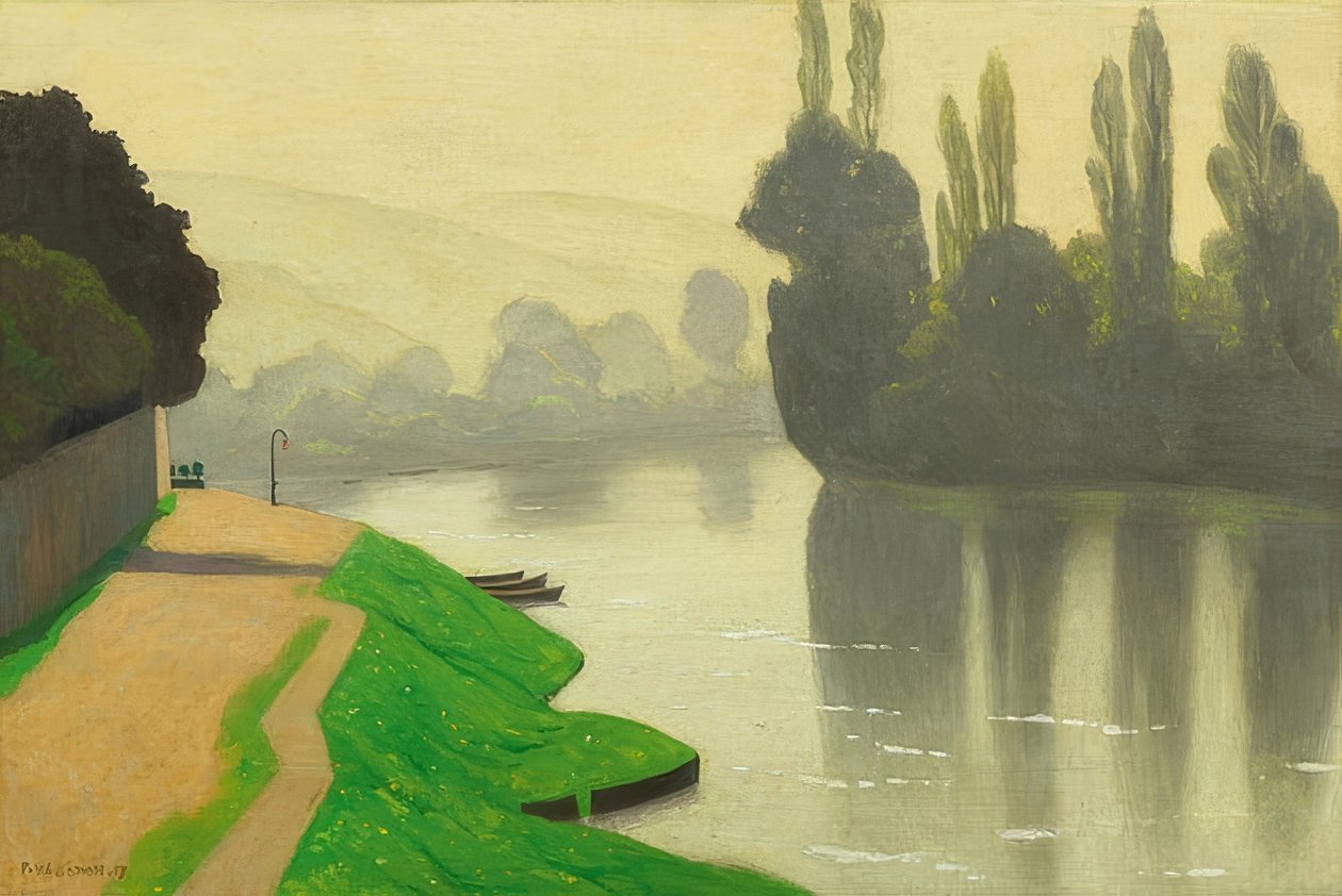 Ranní mlha v Les Andelys. 1917 od Felix Edouard Vallotton