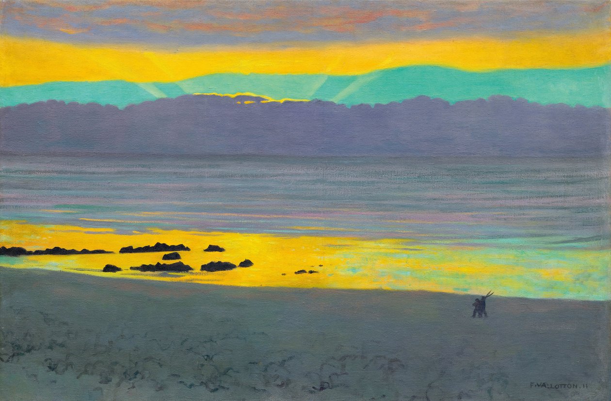 Žlutý a zelený západ slunce, 1911. od Felix Edouard Vallotton
