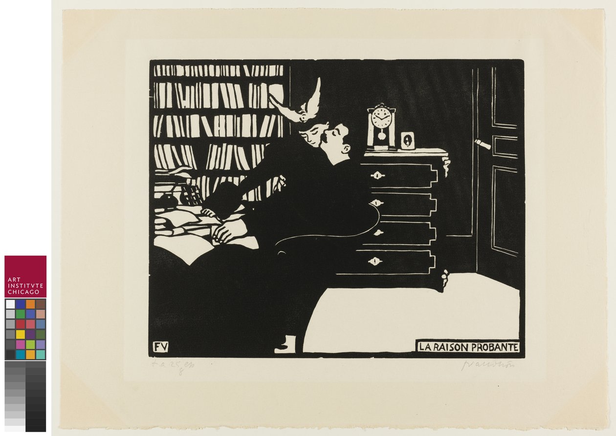 Přesvědčivý důvod - La raison probante. (Deska 14 ze série "Intimités") od Felix Edouard Vallotton
