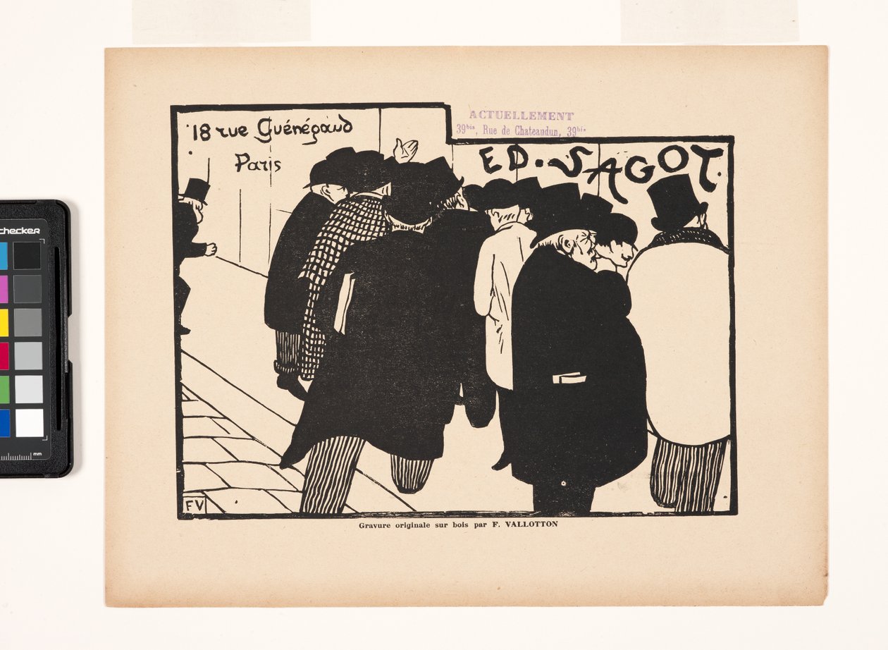 Ed Sagot--Lovers Of Prints (dřevěný tisk) od Felix Edouard Vallotton