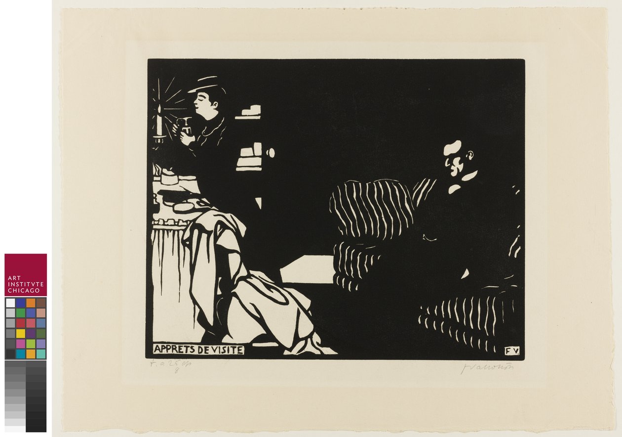 Příprava na návštěvu, deska osm z Intimacies, 1898 od Felix Edouard Vallotton