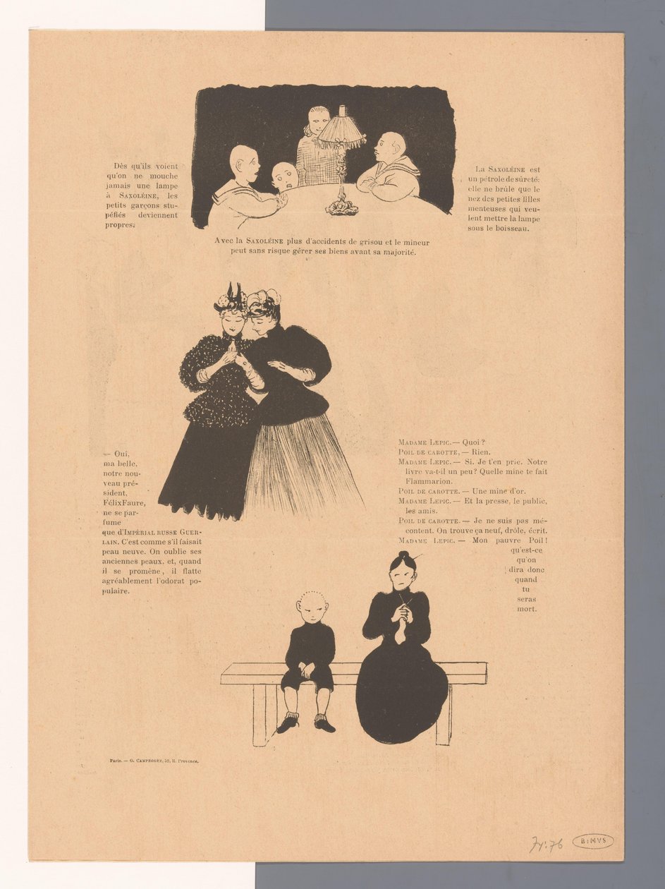 Skupina lidí a dva kněží NIB (název na objektu) od Felix Edouard Vallotton