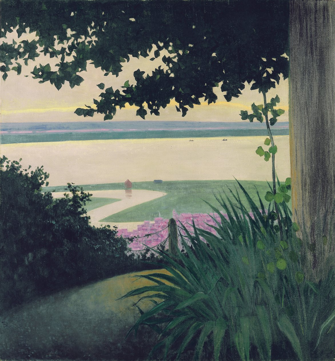 Honfleur a záliv Seiny, 1910 od Felix Edouard Vallotton