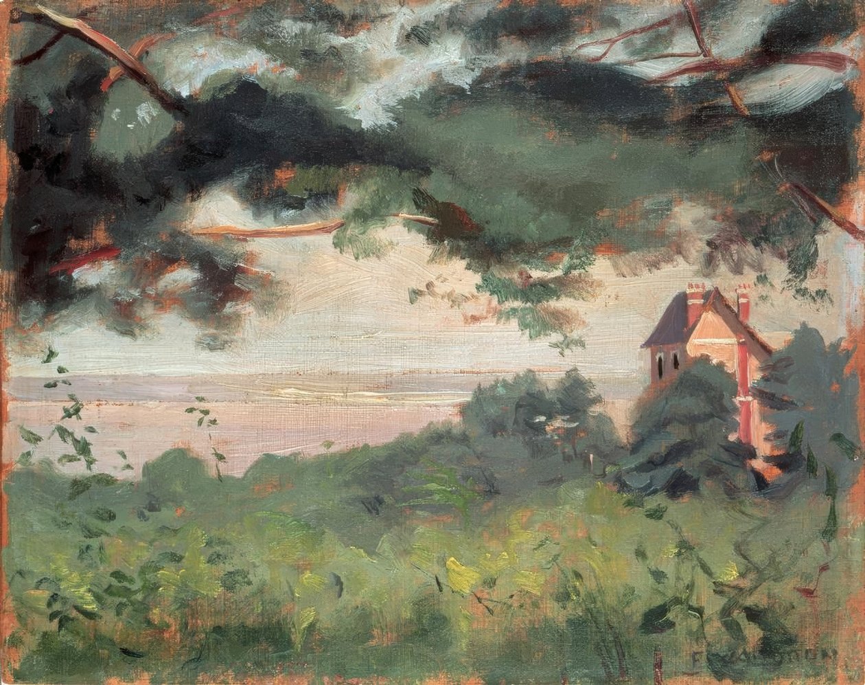 Honfleur, pohled na ústí řeky od Felix Edouard Vallotton