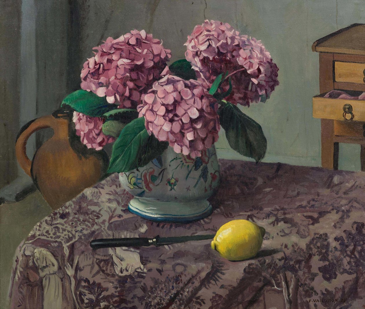 Hortensias and Lemon, 1923. od Felix Edouard Vallotton