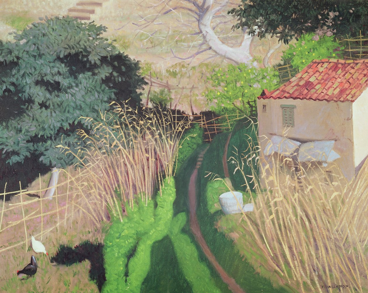 Dům a rákosí, asi 1921-24 od Felix Edouard Vallotton