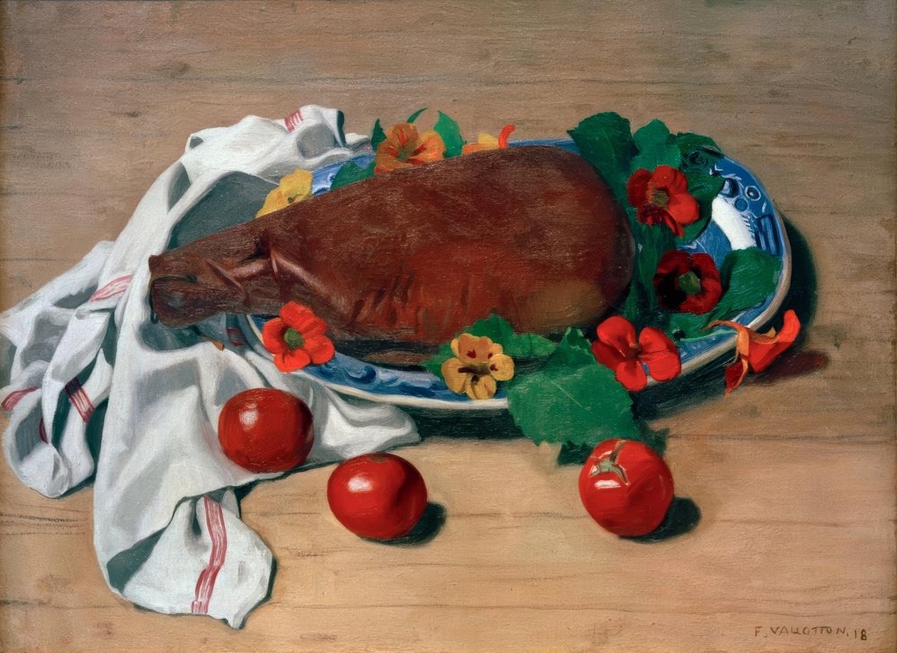 Šunka a rajčata od Felix Edouard Vallotton