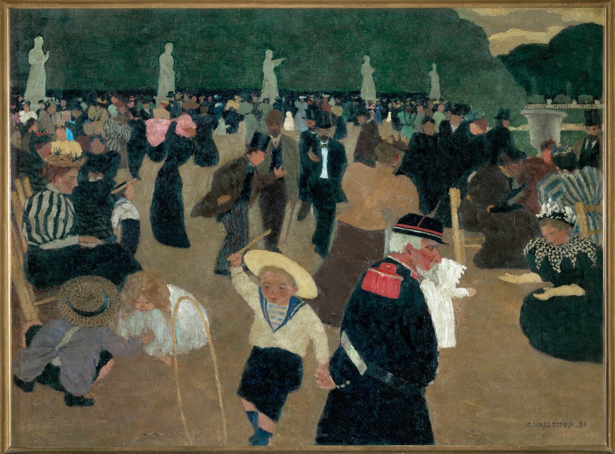 Lucemburské zahrady od Felix Edouard Vallotton