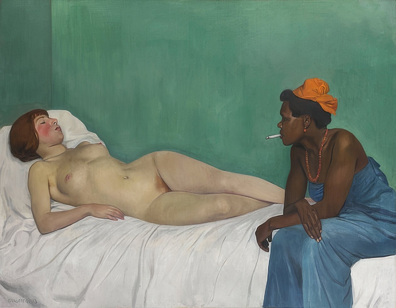 La Blanche et la Noire (Bílá a černá). 1913 od Felix Edouard Vallotton