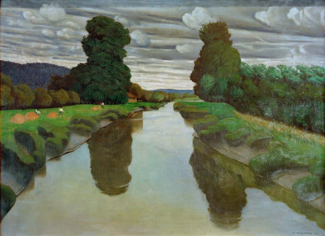 La Risle poblíž Berville od Felix Edouard Vallotton