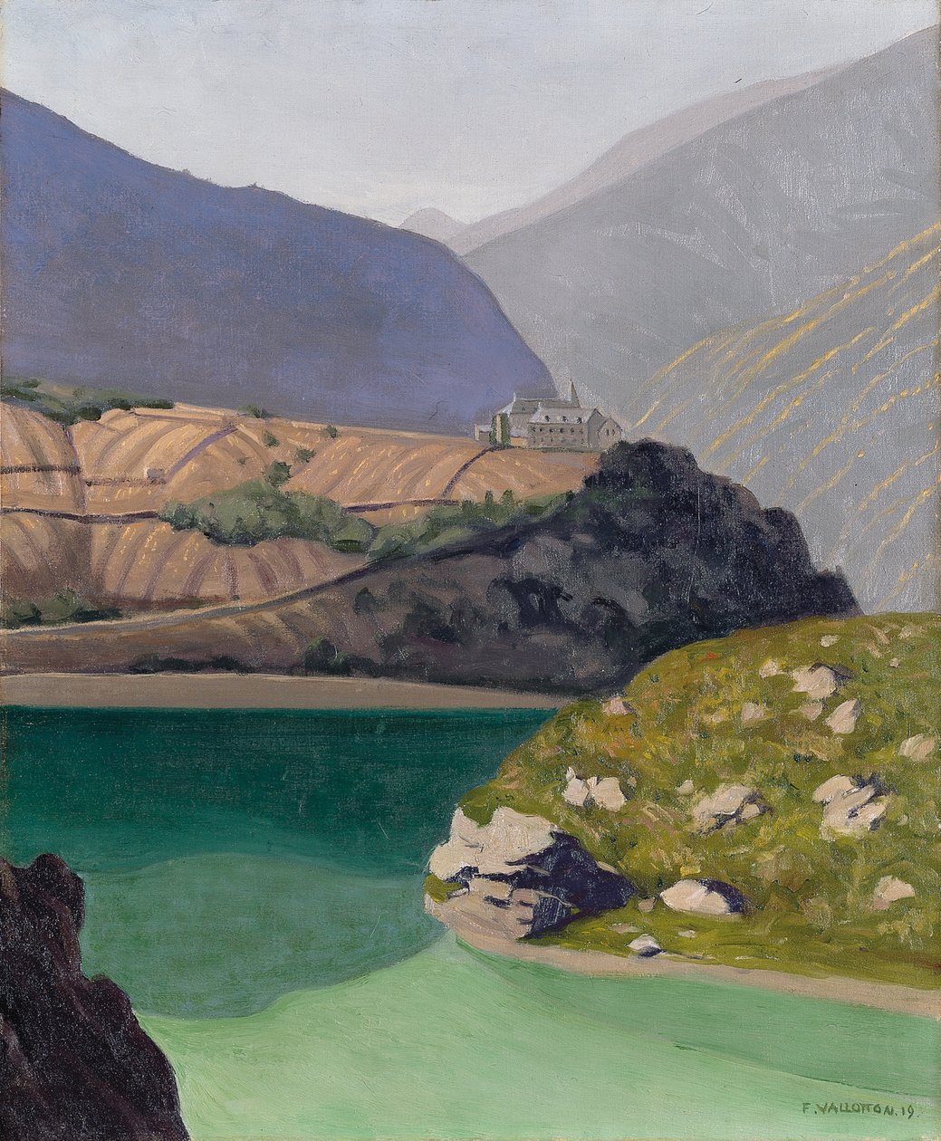 Jezero Geronde, Sierre, 1919 od Felix Edouard Vallotton