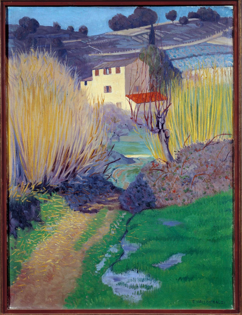 Krajina v Cagnes Malba Felixe Vallottona (1865-1925) 1921 Sun. 0,8x0,6 m Rouen, Muzeum výtvarných umění od Felix Edouard Vallotton
