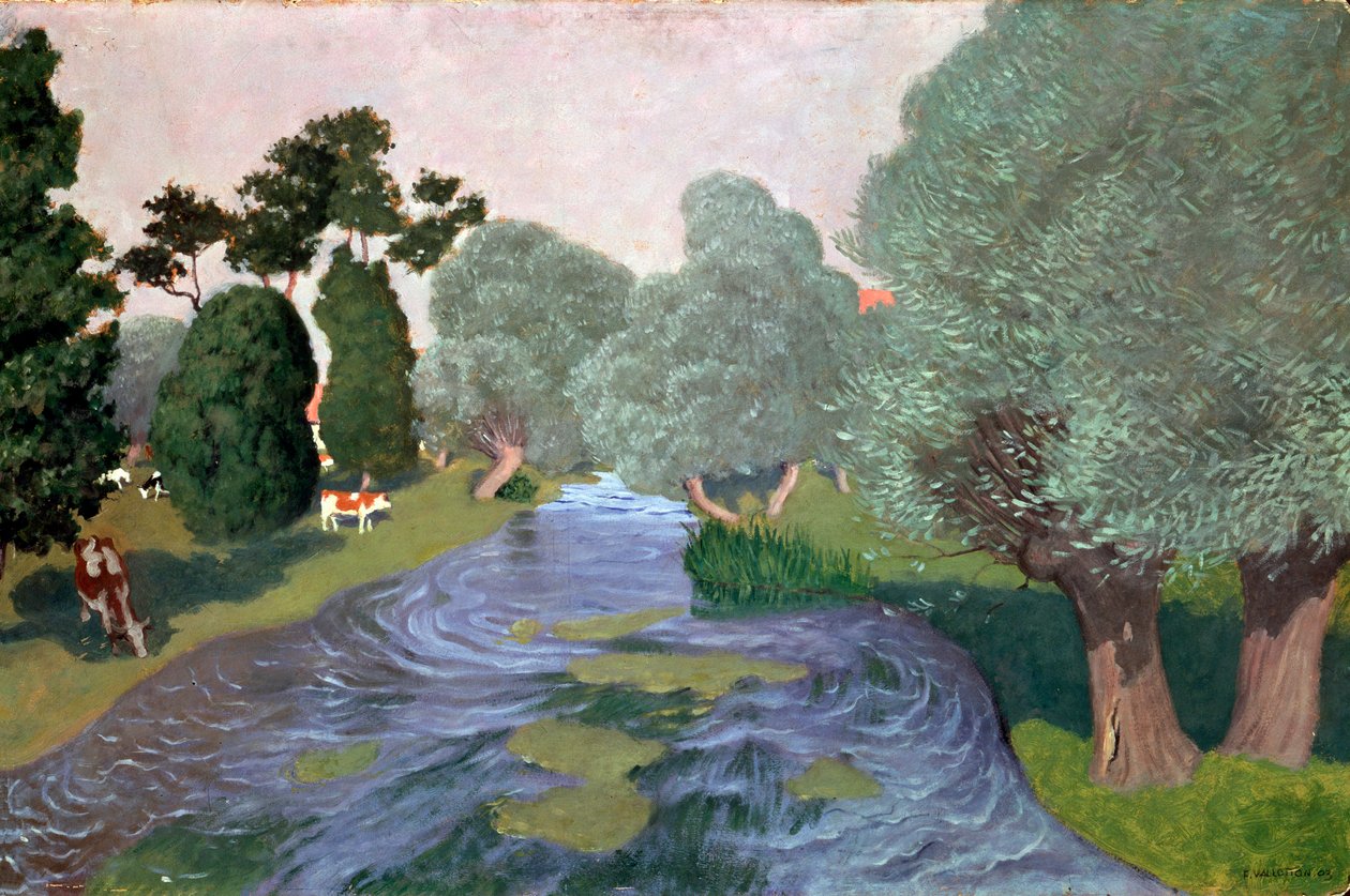 Krajina v Normandii, Arques-la-Bataille, 1903. od Felix Edouard Vallotton