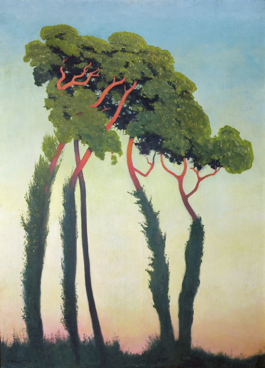 Krajina se stromy od Felix Edouard Vallotton