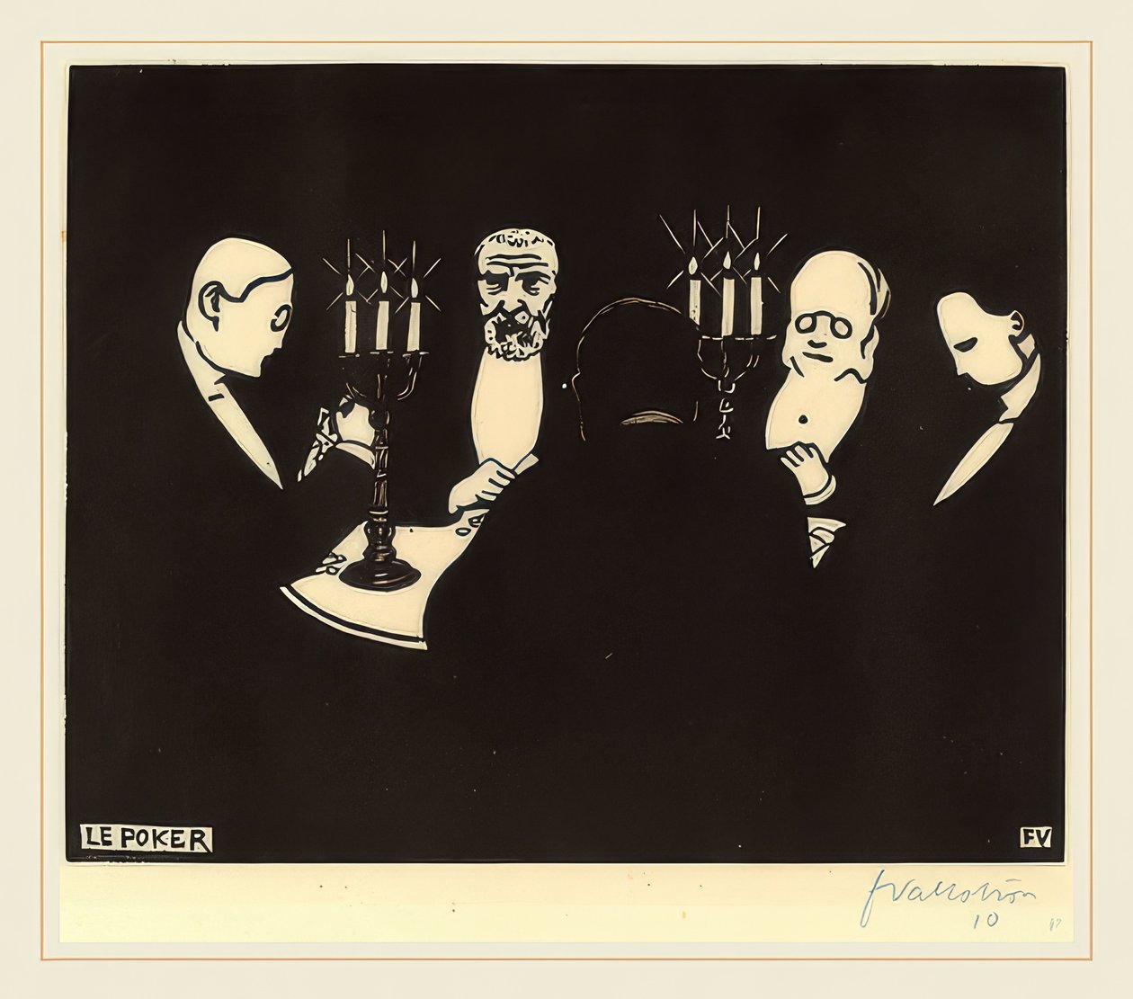 Le Poker (Poker). 1896 od Felix Edouard Vallotton