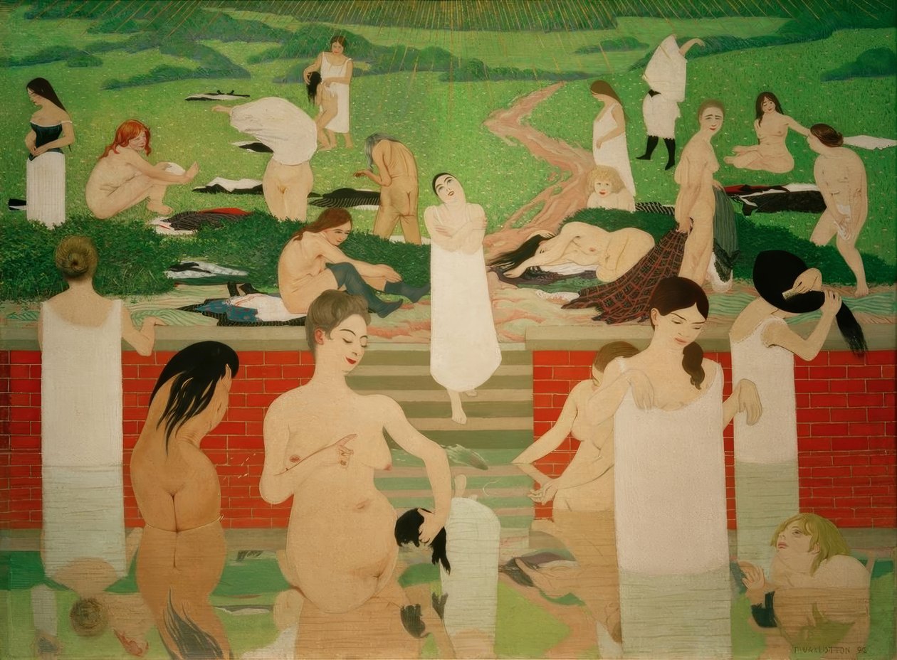 Koupání v letním večeru od Felix Edouard Vallotton