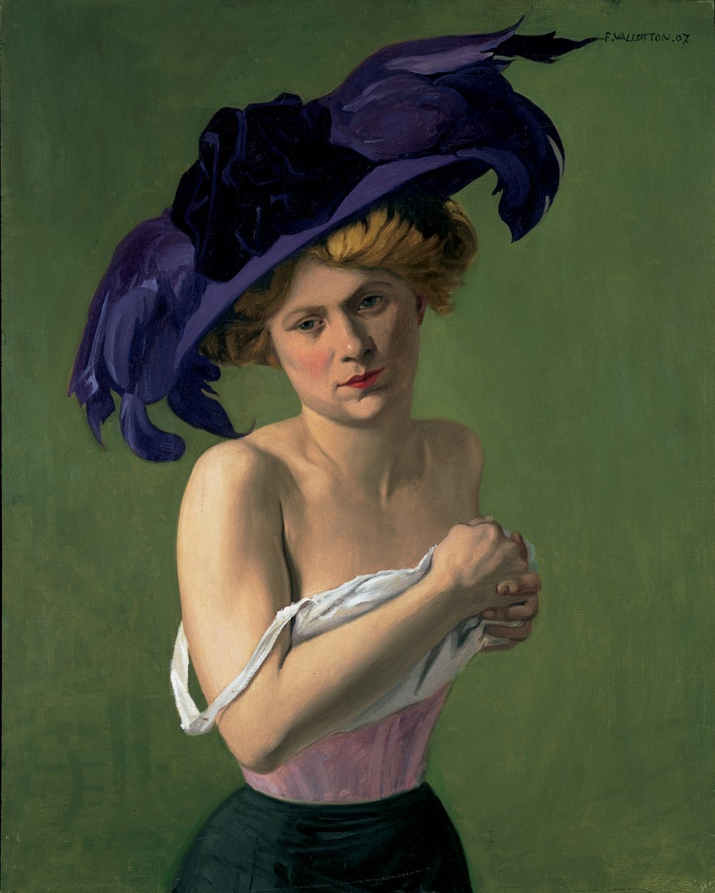 Le chapeau violet, 1907 od Felix Edouard Vallotton