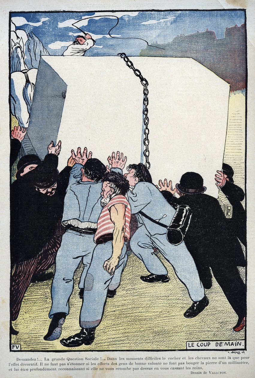 Pomocná ruka - Velká sociální otázka... - Felix Vallotton od Felix Edouard Vallotton
