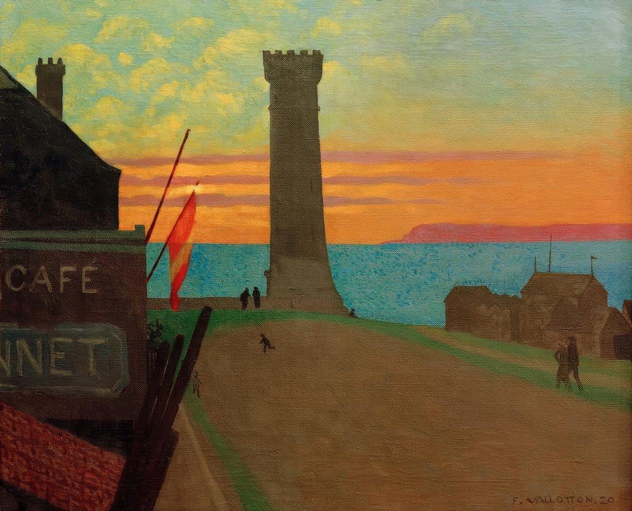 Starý maják v Honfleuru od Felix Edouard Vallotton