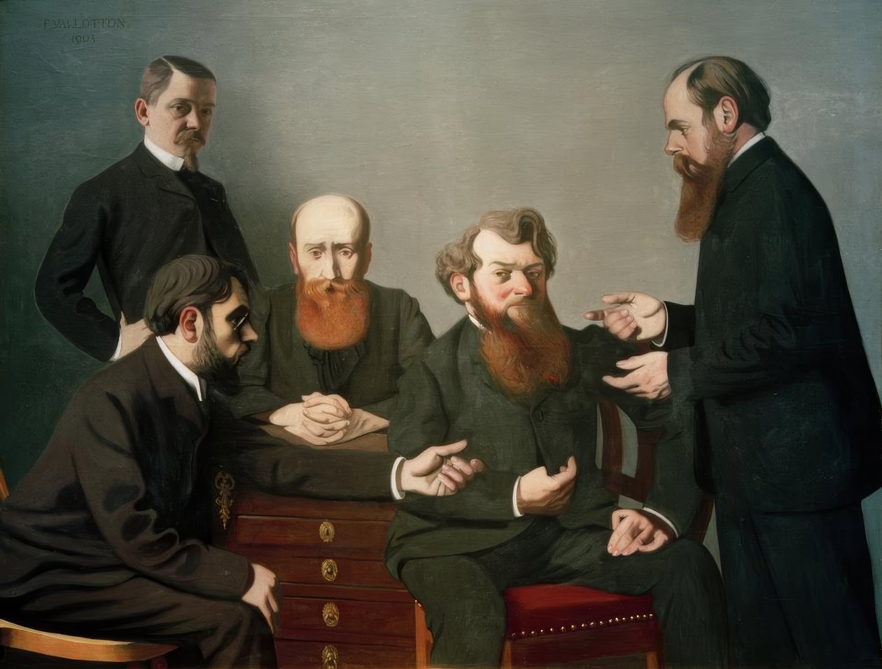 Pět malířů od Felix Edouard Vallotton
