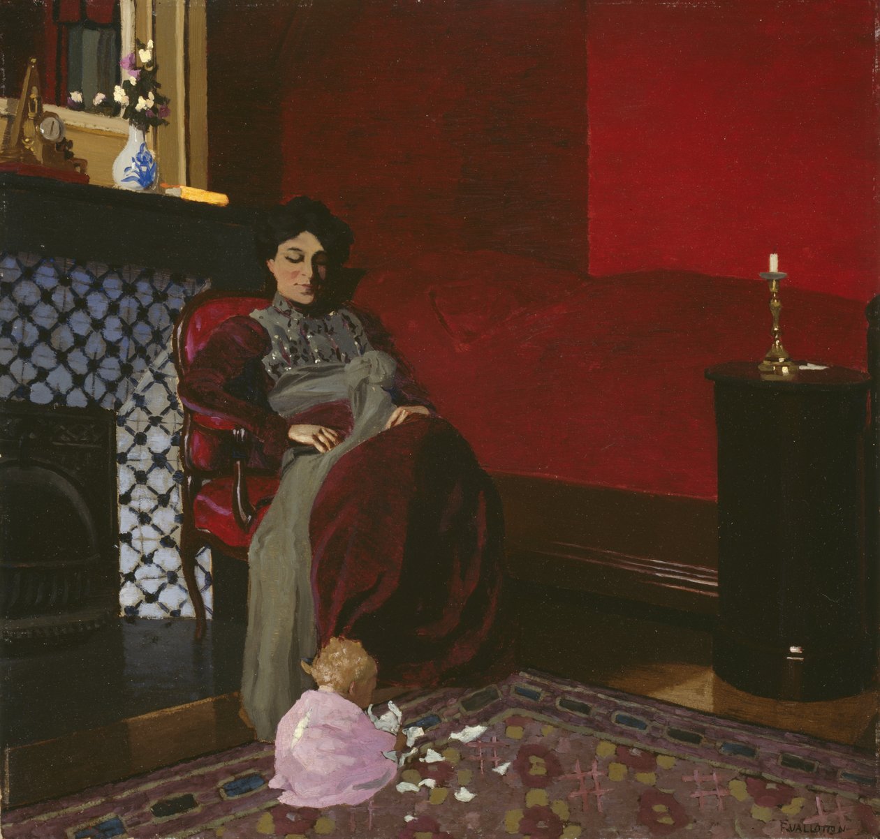 Madame Vallotton a její neteř, Germaine Aghion, 1899 od Felix Edouard Vallotton
