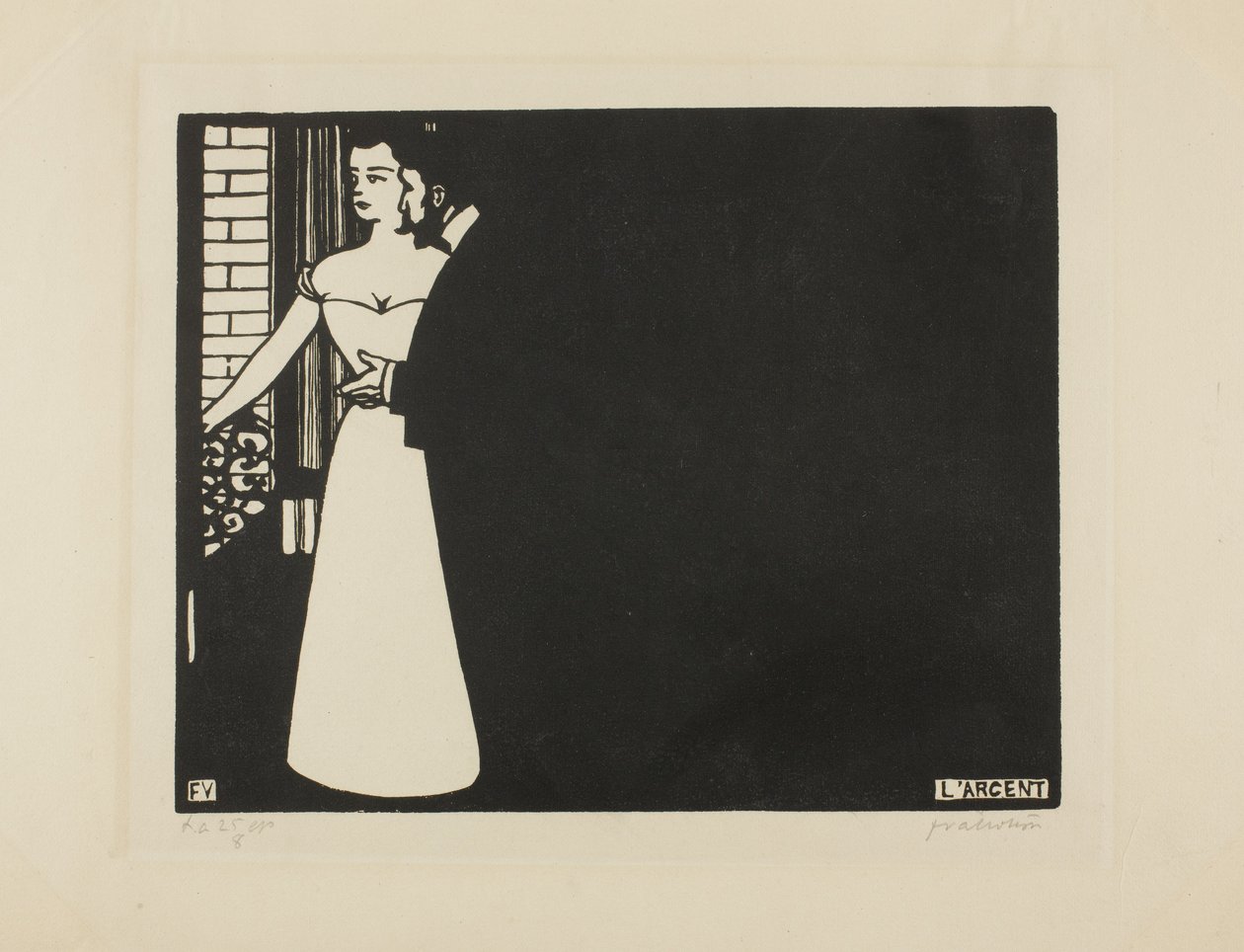 Peníze, deska pět z "Intimacie", 1898 od Felix Edouard Vallotton