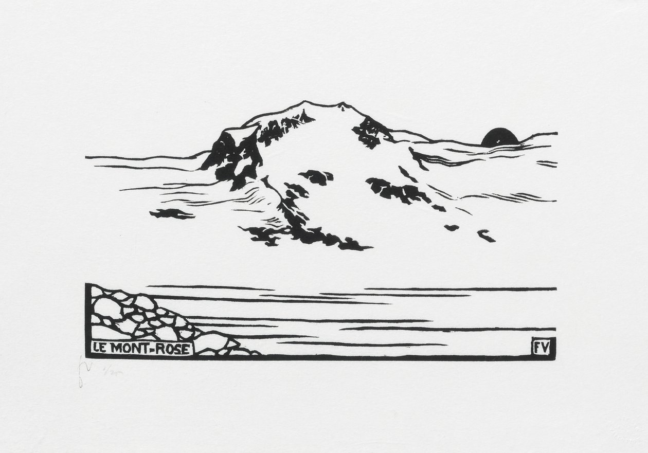 Monte Rosa, 1892 od Felix Edouard Vallotton