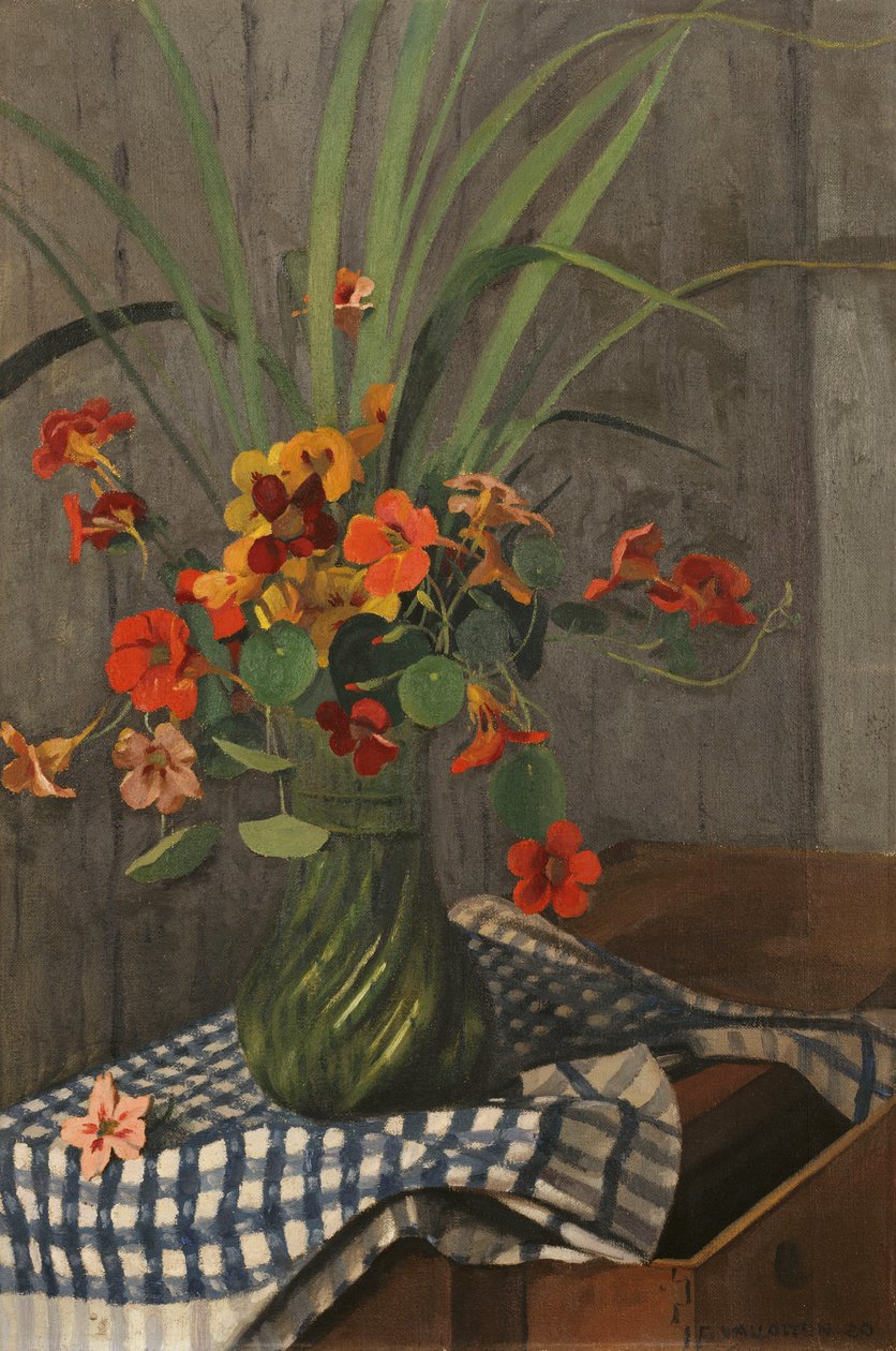Nasturtiums; kapucínky od Felix Edouard Vallotton