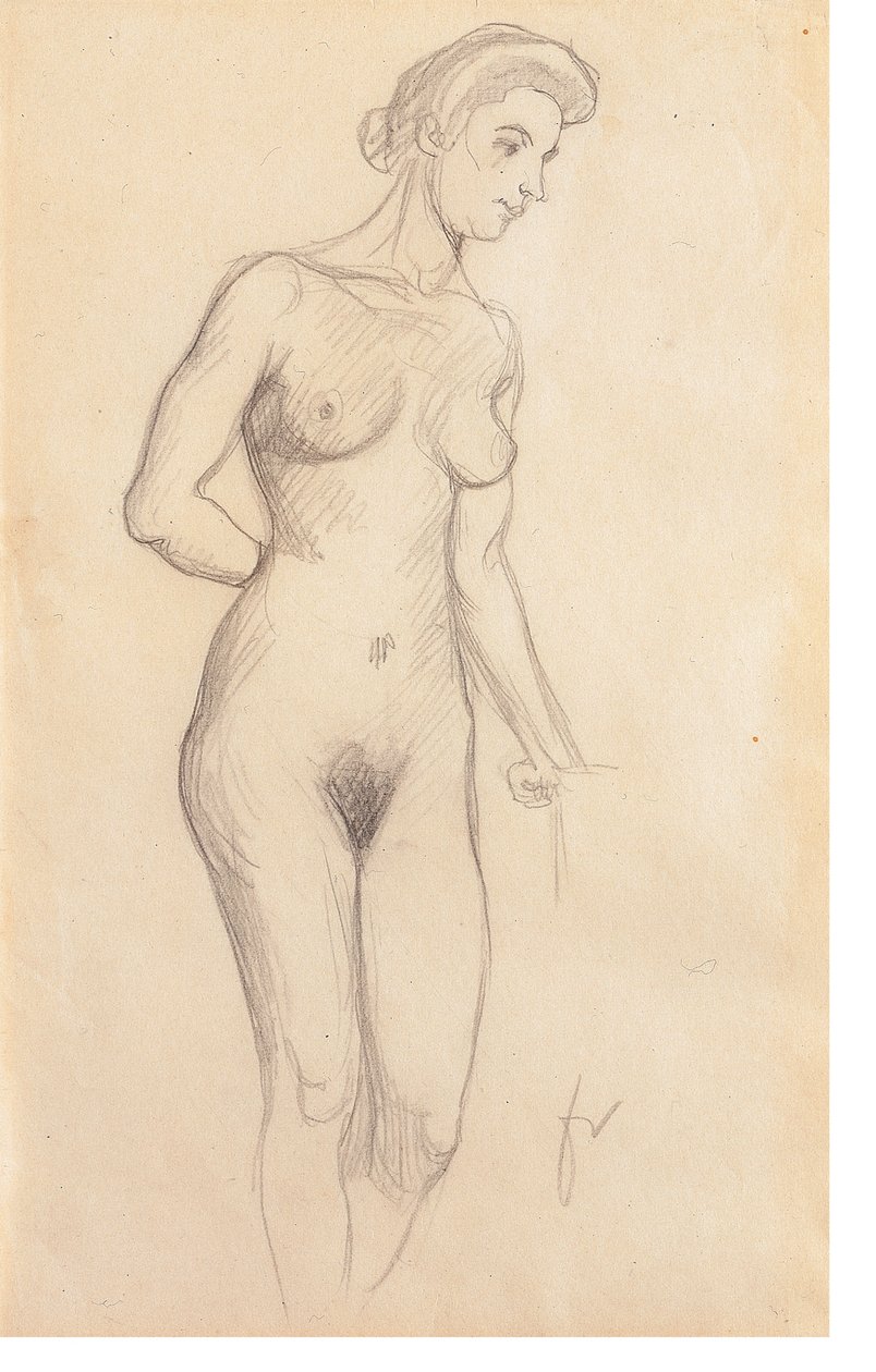 Akt od Felix Edouard Vallotton