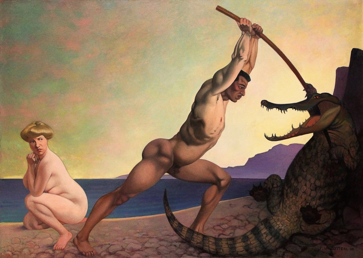 Perseus zabíjející draka od Felix Edouard Vallotton